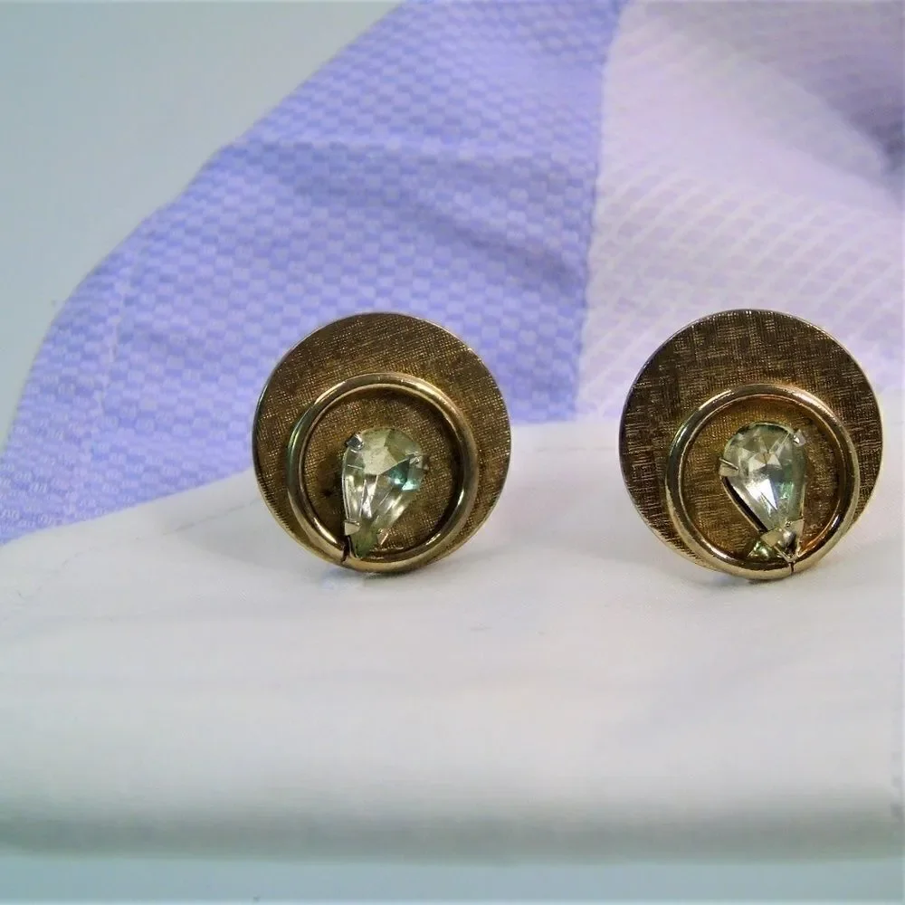 Vintage Tear Drop Circled Cufflinks Party Wedding